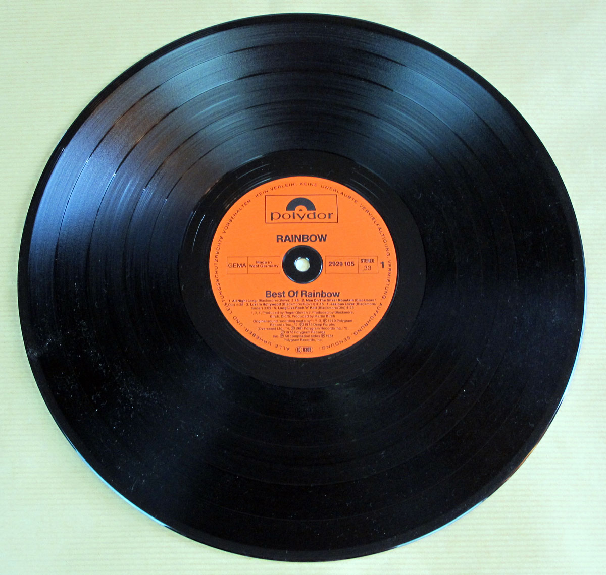 High Resolution Photos of rainbow best of rainbow lp 